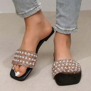 Sandales plates tendance pour femmes, tissage design, <span class=keywords><strong>Ochi</strong></span> Beach Resort, pour les vacances en intérieur et en extérieur, de Follower - Product Image 5