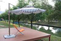 Parasol de patio extérieur 3m x 4m parasol romain plage commerciale avec frange fabricant chaise de camping en plein air parasol de jardin