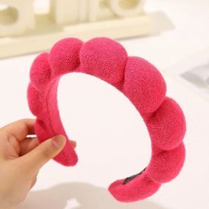 Twisted Cloud Puffy <b>Headband</b> Women Sequin Sponge Velvet Hair Band High Cranial Top Makeup Face Wash <b>Cute</b> Hair Hoop Accessories - Product Image 6
