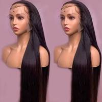 Peluca de Cabello Humano Virgen Vietnamita Liso Natural de Primera Calidad con Encaje Frontal Invisible HD 13x6 para Estilistas