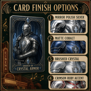 Tarjeta Coleccionable Metálica 3D <span class=keywords><strong>de</strong></span> Lujo - Serie Orden <span class=keywords><strong>de</strong></span> la Armadura <span class=keywords><strong>de</strong></span> Cristal - Tarjeta <span class=keywords><strong>de</strong></span> Intercambio <span class=keywords><strong>de</strong></span> <span class=keywords><strong>Caballero</strong></span> <span class=keywords><strong>de</strong></span> Fantasía Hecha a Mano - Product Image 6