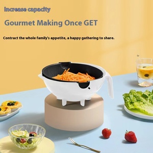 Kitchen Manual Stainless Steel Fruit & <b>Vegetable</b> <b>Cutter</b> Guard with Drain Feature PP Plastic Potato Slicer and Other Tools - Product Image 6