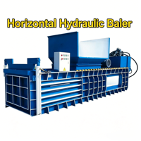 Presse à balles horizontale hydraulique entièrement automatique Genrytech pour métaux de rebut, compacteur d'aluminium 18,5 kW haute performance