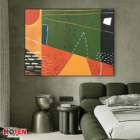 Peinture à l'huile abstraite moderne et simple, grande toile peinte à la main pour décor de salon d'hôtel avec sujet de paysage abstrait