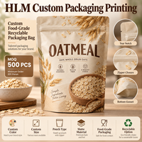 Sachet Doypack Personnalisé Imprimé pour Céréales, Refermable avec Fermeture Éclair, Qualité Alimentaire, Anti-humidité, en Plastique pour Céréales et Granola