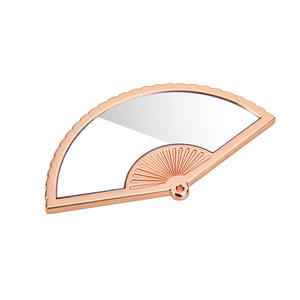 Xách Tay Mini Vòng Hình Quạt Gương Và Lược Thiết Lập Thời Trang Hoa Cổ Phong Cách Chủ Đề Kim Loại Trang Điểm Gương Bộ - Product Image 6