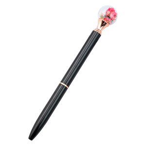 Custom New Design Promotional Metal Ballpoint <b>Pen</b> Dry Flower Pattern Custom Logo Black Ink 1.0mm Tip Custom Printing Novelty - Product Image 6