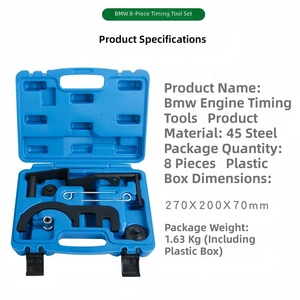 Kit d'outils spéciaux de <span class=keywords><strong>calage</strong></span> d'arbre à cames pour <span class=keywords><strong>moteur</strong></span> diesel <span class=keywords><strong>BMW</strong></span> <span class=keywords><strong>N47</strong></span> N47S N57 2.0 en acier à haute teneur en carbone, 8 pièces, avec mallette rigide, garantie 1 an, réparation automobile - Product Image 3