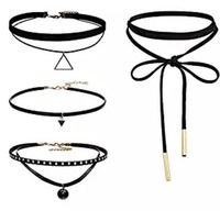 Ensemble de colliers pour femmes avec ruban ras du cou en dentelle personnalisée variée