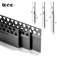 Plinthe en aluminium TOCO à encastrer, flexible, pour murs intérieurs courbes et décoration