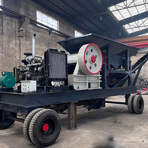 Concasseur à mâchoires diesel mobile compact PE250*400, entraînement moteur portable, alimentation 210 mm, sortie 20-80 mm pour l'exploitation minière - Product Image 6