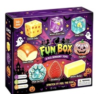 Advent Calendar Squishy Toy Set 24 Days Surprise Box Sensory Fidgets Realistic Food Shapes Stress Relief Gift Kids Teens