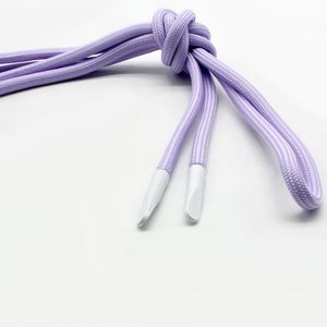 Customized Print Logo Round Hoodie <b>String</b> Metal Plastic Tips Aglets Drawstring Cord for Hoodie - Product Image 3