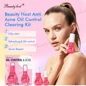 Kit Facial OEM/ODM Beauty Host de 2 Piezas, Refrescante y Control de Grasa, Antiacné, Limpiador Facial de 100g, Crema Facial de 50g, Set de Cuidado Facial Antiacné - Product Image 1