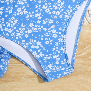 カスタムキッズ3ピース水着8-12歳女の子ビキニ花柄ビーチウェア子供用水着セット夏休み - Product Image 4