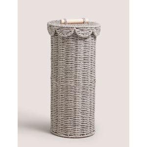 Portarotolo per Carta Igienica <span class=keywords><strong>in</strong></span> <span class=keywords><strong>Vimini</strong></span> di Alta Qualità con Manico <span class=keywords><strong>in</strong></span> Legno, Intrecciato a Mano, Contenitore Ecologico per Bagno - Product Image 1