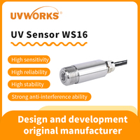 Capteur UV en ligne UVWORKS, sortie CC 12V G1/2 WS16-10U, acier inoxydable, 254nm, 20 50 200 500 MW/cm2