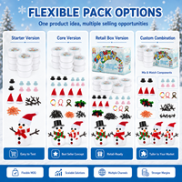 Kit Artigianale in Argilla per Pupazzo di Neve Personalizzato OEM ODM, Confezione a Tema Stagionale con Etichetta Privata, Vendita Diretta dalla Fabbrica all'Ingrosso per Bambini Natale