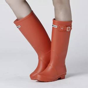 Anpassen Frauen <span class=keywords><strong>Sexy</strong></span> Matt PVC Long Wellington Wasserdicht welly Modische Regens tiefel Damen - Product Image 3