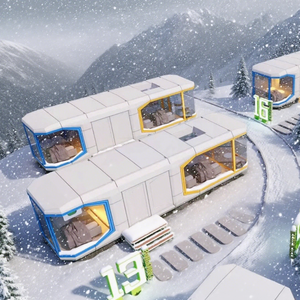 휴대용 럭셔리 작은 홈 오피스 스마트 잠금 시스템 애플 캐빈 디자인 욕실 창고 체육관 스틸 제작 조립식 주택 - Product Image 1