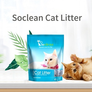 Siêu thấm 2-4mm <span class=keywords><strong>silica</strong></span> <span class=keywords><strong>gel</strong></span> pha lê mèo xả 3.8L Flushable không bụi Kiểm soát mùi bền vững với hương thơm trà xanh - Product Image 3