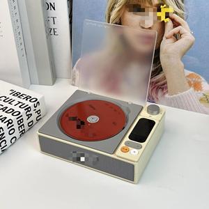 Factory Custom Retro Desktop CD Player With Clear Dust Cover <b>USB</b> <b>Port</b> And TF Slot For Home Decoration - Product Image 5