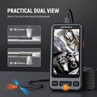 DEPSTECH 5 \ "IPS écran endoscope 1080P HD écran partagé vue caméra d'inspection des égouts 16.5FT plomberie serpent MicroSD pour un usage domestique
