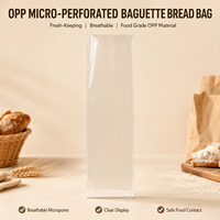 Bolsa Plana de Plástico Transparente de Alta Calidad, Bolsa Microperforada OPP para Venta al por Mayor en Supermercados