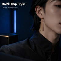 Pendientes Colgantes Unisex de Moda con Diseño de Espadachín Inspirado en Anime, Chapados en Oro, de Aleación de Zinc, para Aniversario, Joyería Personalizada al por Mayor