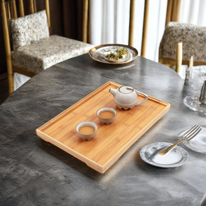 Plateau de service en bambou ancien de charpentier, très vendu, 28 x 19 cm, pour hôtel, maison, bureau, salon, fête et mariage - Product Image 4