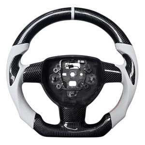 Volante Deportivo Popular al por Mayor de Fibra de Carbono con Cuero Perforado y Costuras Azules para Ford Focus Classic - Product Image 1