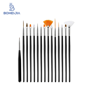 BOMEIJIA 15 piezas lápiz de manicura punteado pintura diseño acrílico <span class=keywords><strong>uñas</strong></span> arte pinceles para manicura decoración de pluma - Product Image 1