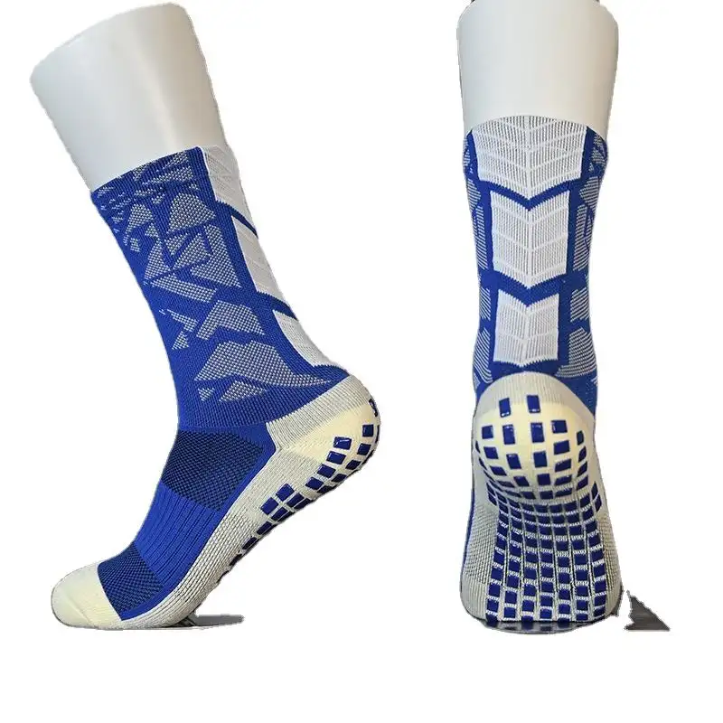 Toptan özel futbol çorapları futbolcu çorapları erkekler spor ekip moda jakarlı özel logo çorap