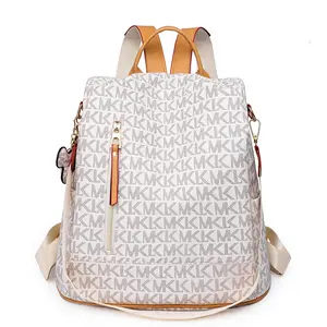 Luxury Women Designer Letter Printing Backpacks With Delicate Leather Fabric Knapsack Burglar Proof Bookbag Travel Bag