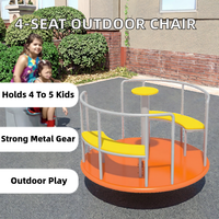 Toboggan d'extérieur direct usine, équipement d'exercice en métal à 4 places, pour maternelle et préscolaire, surdimensionné (plus de 100 kg) HS-ZM1505