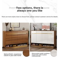 Meuble de rangement pour chaussures en bois moderne, durable et écologique, autoportant, gain de place, portable, 4 étagères, montage facile