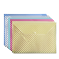 Pochette de classement en plastique transparent X515 avec bouton-pression, format A4 horizontal, pour documents, vente en gros