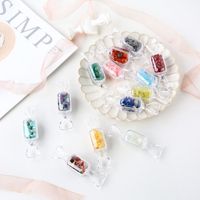 Manucure Naturel Clair Irrégulier Shell Bonbons Boîte Mixte Gravier Cristal Pierre Ongles Art Decoracion