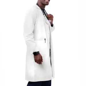 महिला मेडिकल स्क्रब के लिए सफेद लैब कोट लंबी आस्तीन स्क्रब वर्दी पहने महिला मेडिकल स्क्रब के लिए एक - Product Image 2