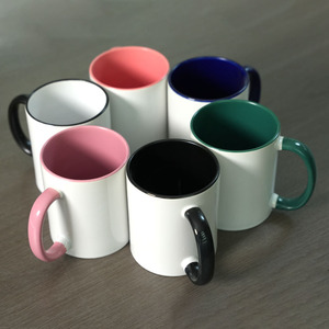 Tazas de Cerámica Personalizadas <span class=keywords><strong>para</strong></span> Sublimación, Coloridas, con Asa y Borde de Colores, Venta Directa de Fábrica - Product Image 5