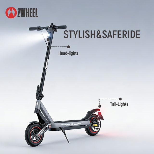 E12PLUS 800W Electric Scooter with Aircraft Aluminum Frame 10-Inch Tires App Control Waterproof & Foldable 40km/h Max Speed