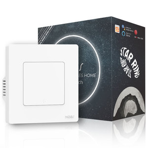 Nouvelle série MOES Star Ring, interrupteur à bouton-poussoir intelligent Tuya ZigBee3.0, design tactile intégré avec logo en relief, interrupteur de scène - Product Image 1