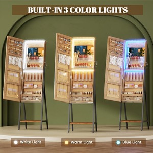 Lockable Jewelry <b>Mirror</b> Cabinet with <b>Storage</b> , Organizer - Product Image 3