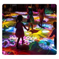Kids Zone Amusement Center Dynamic Touch Ground Display Floor Projecteur interactif Projet d'exposition de matériaux métalliques