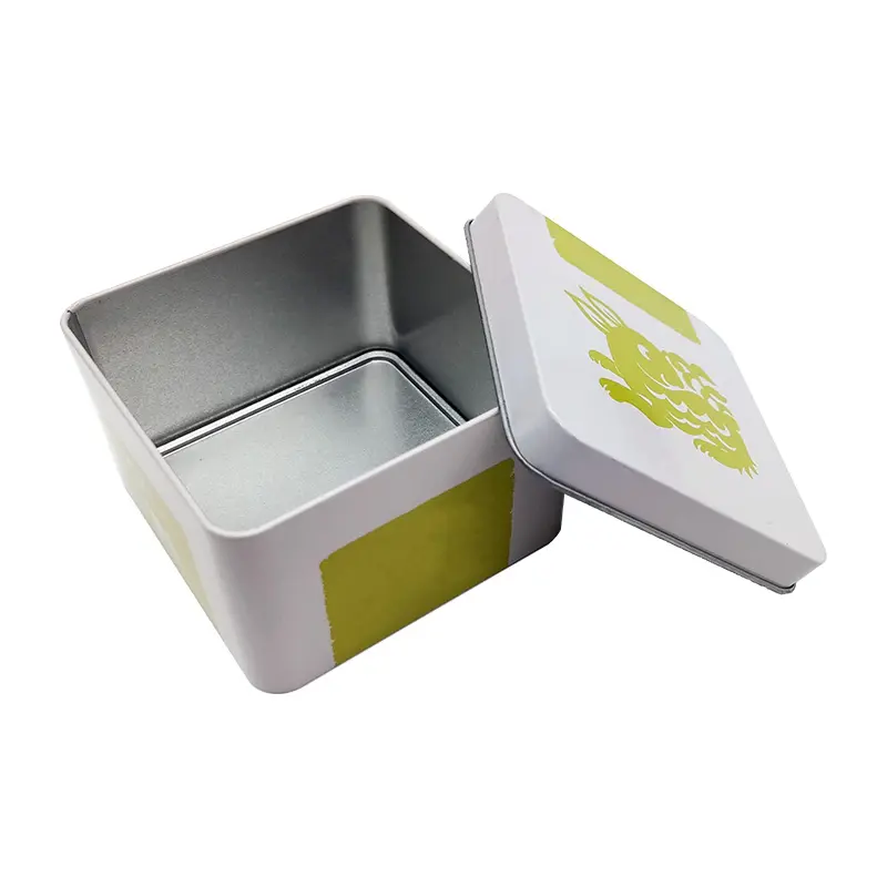 Fabrication de petites boîtes carrées en métal sur mesure pour boîtes de chocolat boîtes de bonbons carrées en fer blanc pour conteneur de stockage