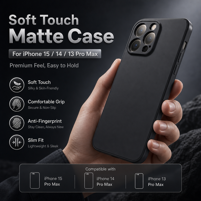 Factory Customization Ultra Thin Matte TPU Phone Case for iPhone 15 14 13 Pro Max, Soft Touch Anti-Fingerprint Protective Cover