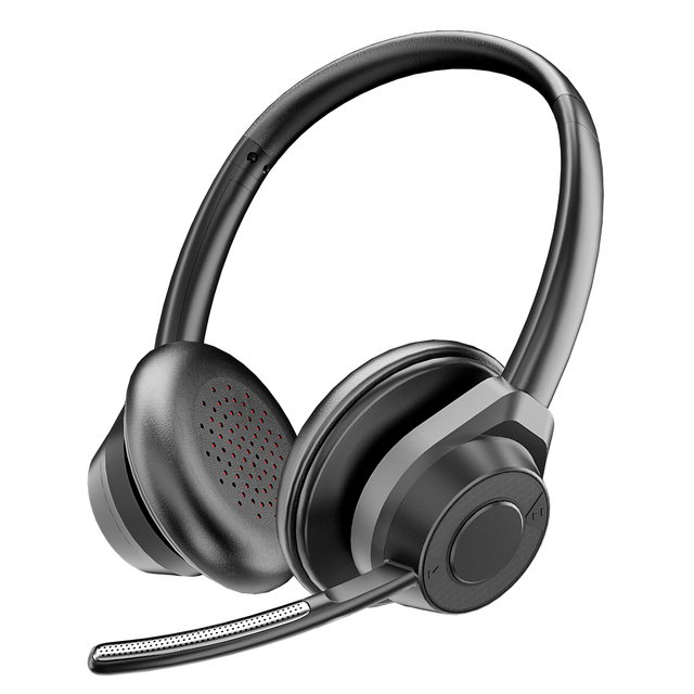 Call Center Wireless Headset With Microphone Noise Cancelling Headphones for Work Video Meetings Call Center PC Zoom Teams
