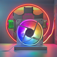 Nouveau design d'usine, refroidisseur de processeur LED RGB 120 mm pour boîtier d'ordinateur, ventilateur PC en cuivre et aluminium, refroidissement par fluide miroir, roulement à billes, 1100 tr/min, 43 CFM