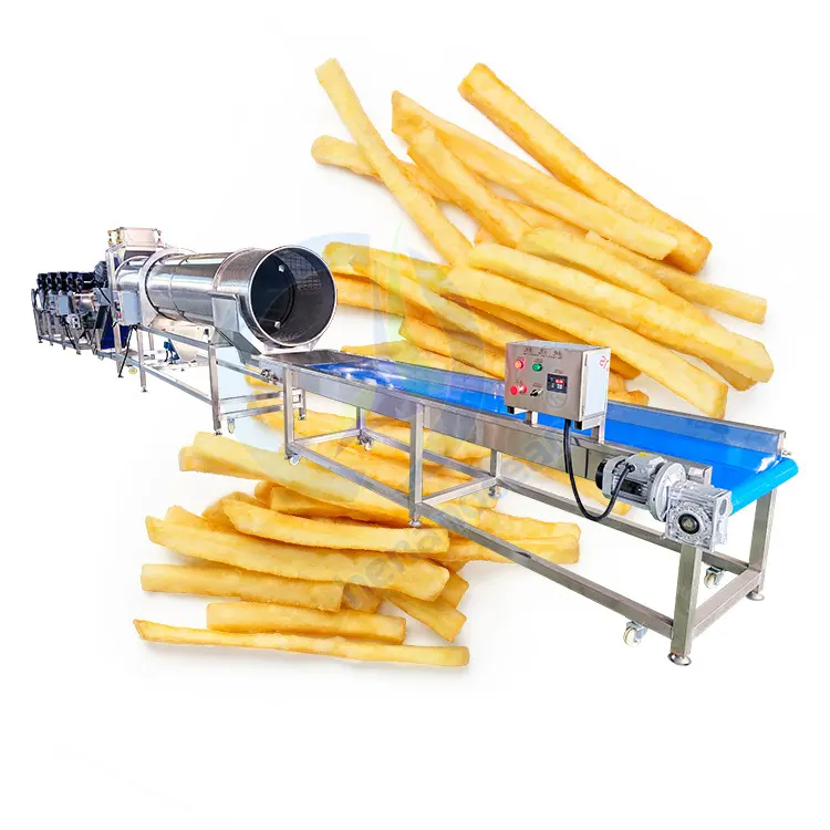 OCEAN Processo Automático Linha Completa Natural Batata Chips Long Frozen French Fries Maker Fabricante Máquina