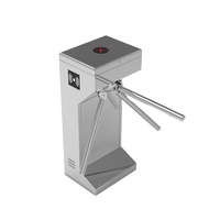 Sistema de Control de Acceso con Torniquete Trípode de Acero Inoxidable 304, Lector de Huellas Dactilares, Barrera de Brazo Abatible (TS1000)